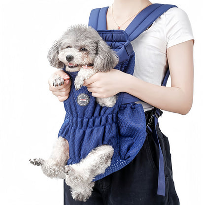 Puppy Dog Backpack Carrier, Breathable Front & Back Dog Carrier for Small Medium Dogs