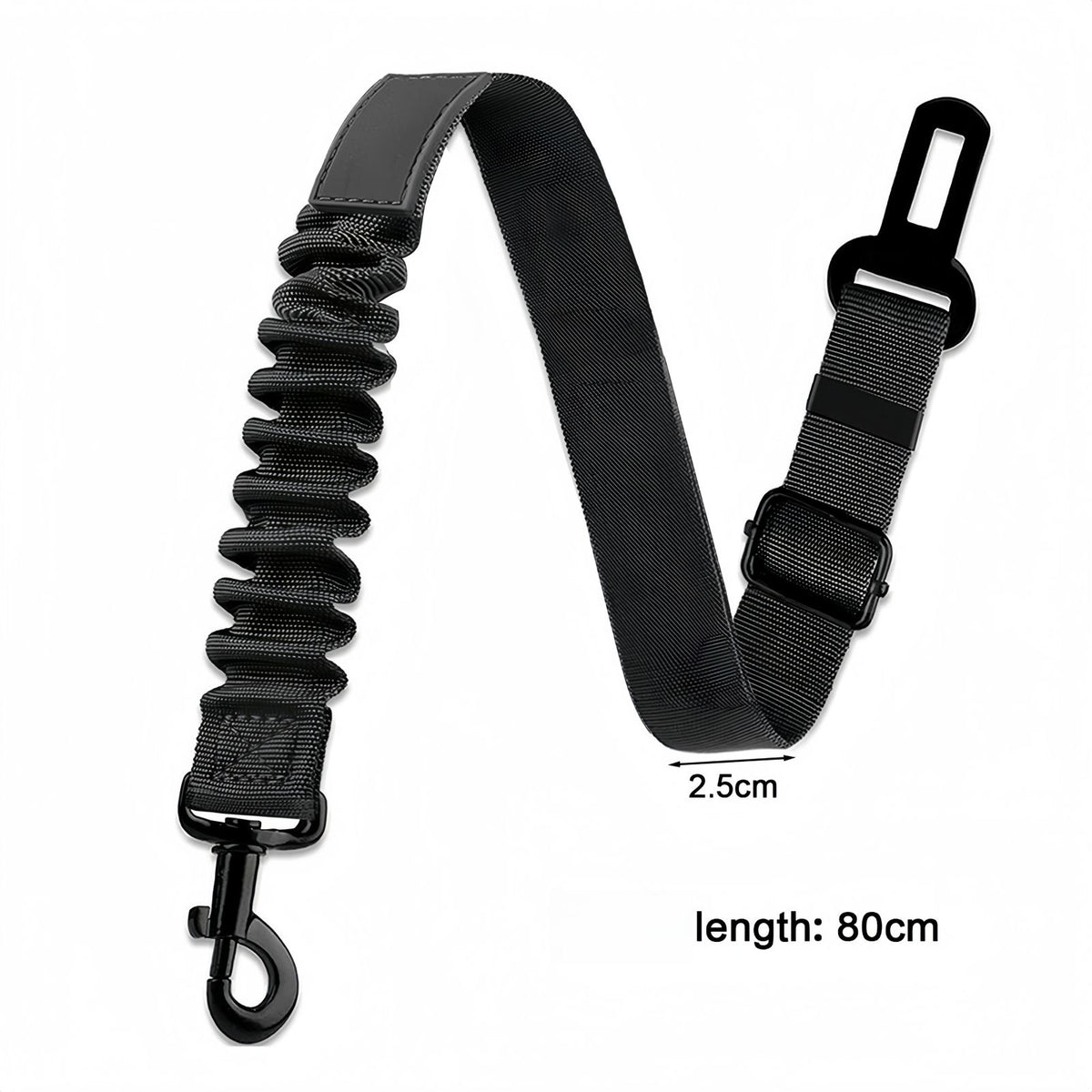 Seat Belt for Dogs with Elastic Bungee, Adjustable Dog Car Seat Belt with Swivel Hook for Safe Travel