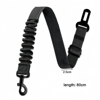 Seat Belt for Dogs with Elastic Bungee, Adjustable Dog Car Seat Belt with Swivel Hook for Safe Travel