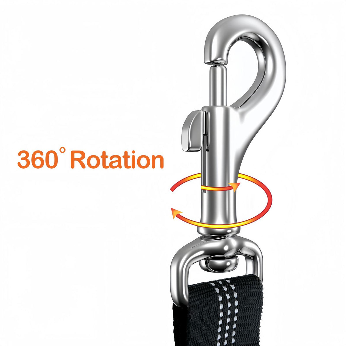 Dog Car Seat Belt with Elastic Bungee, Adjustable Safety Seat Belt for Dogs with Lockable Clip and 360° Swivel Hook