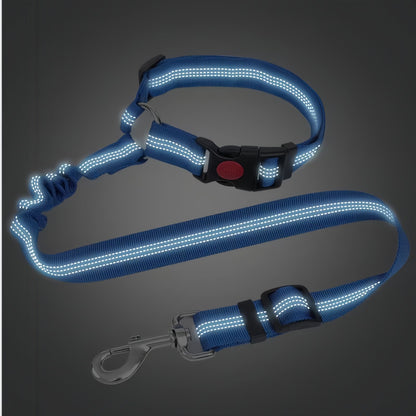 Dog Car Seat Belt Reflective Elastic Safety Leash, Adjustable Nylon Pet Car Restraint with Shock Absorbing Bungee