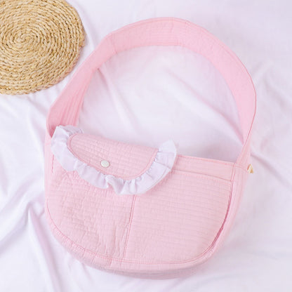 Pet Sling Carrier for Cats & Small Dogs, Hands-Free Cat Carrier Shoulder Bag for Travel & Outdoor