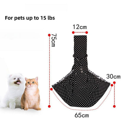 Small Dog Sling Carrier, Hands Free Pet Sling Carrier for Small Dogs and Cats