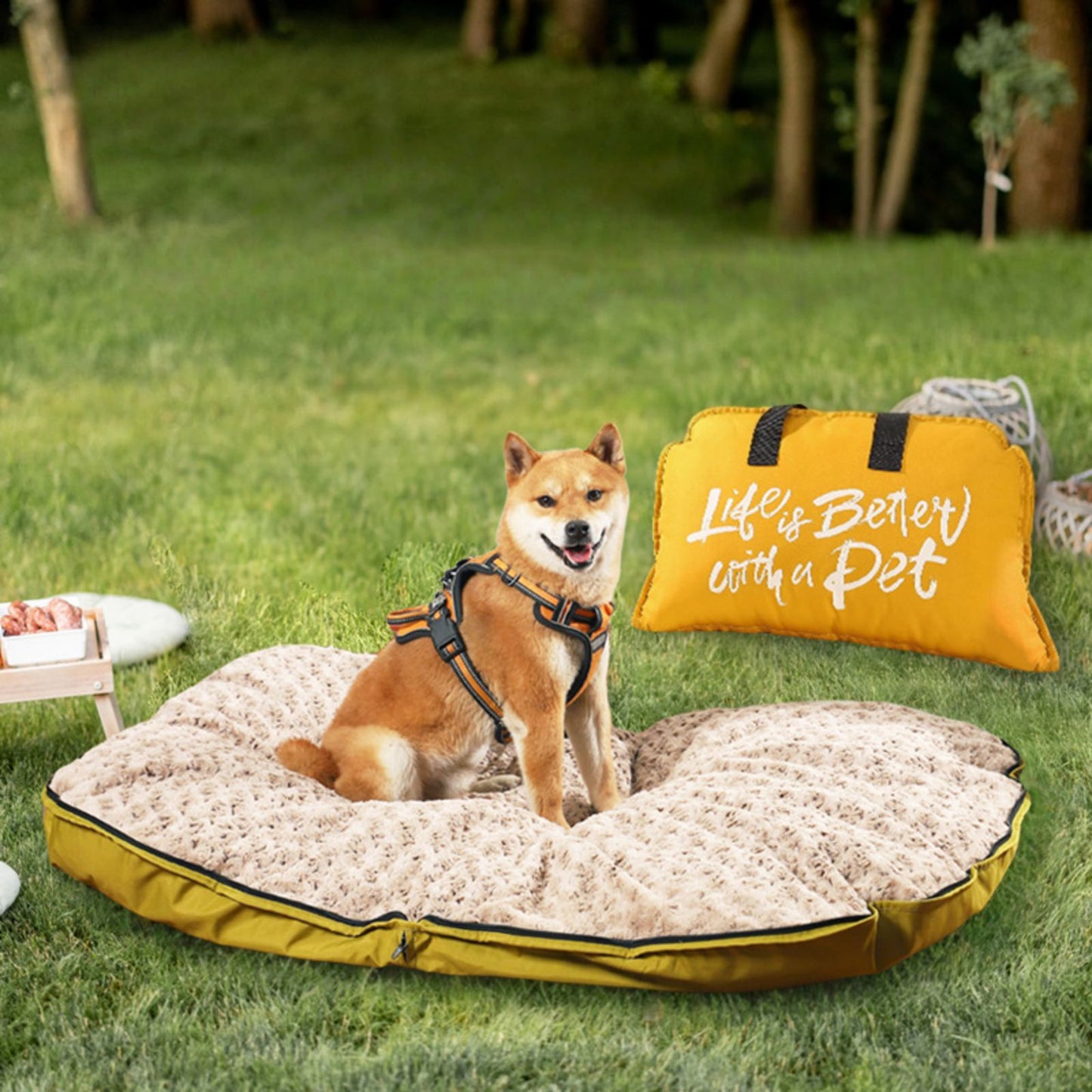 Portable Outdoor Dog Bed, Foldable Travel Dog Bed