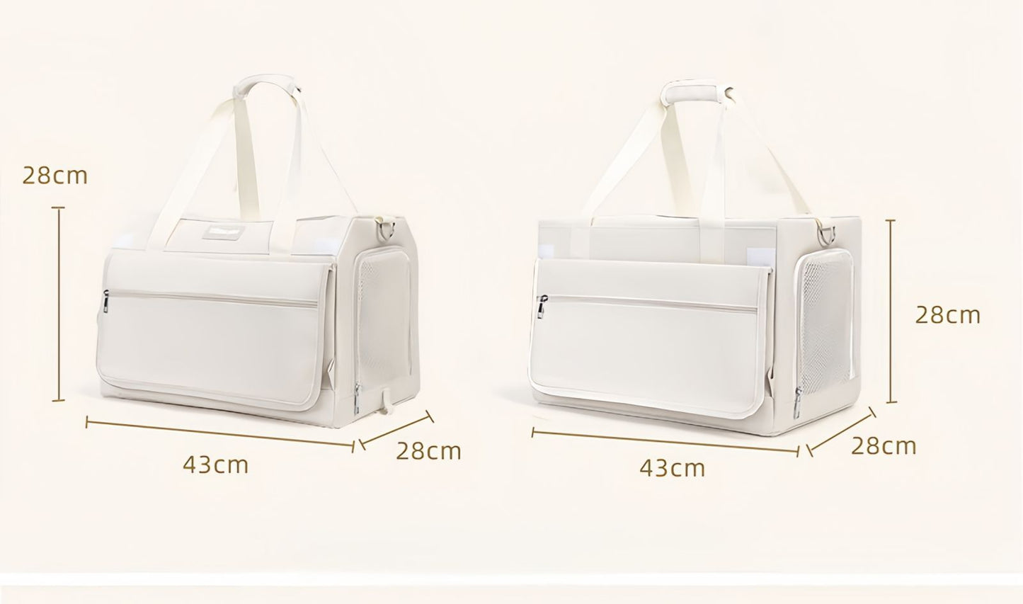 Double Layer Rolling Cat Carrier with Wheels, Telescopic Handle Pet Carrier