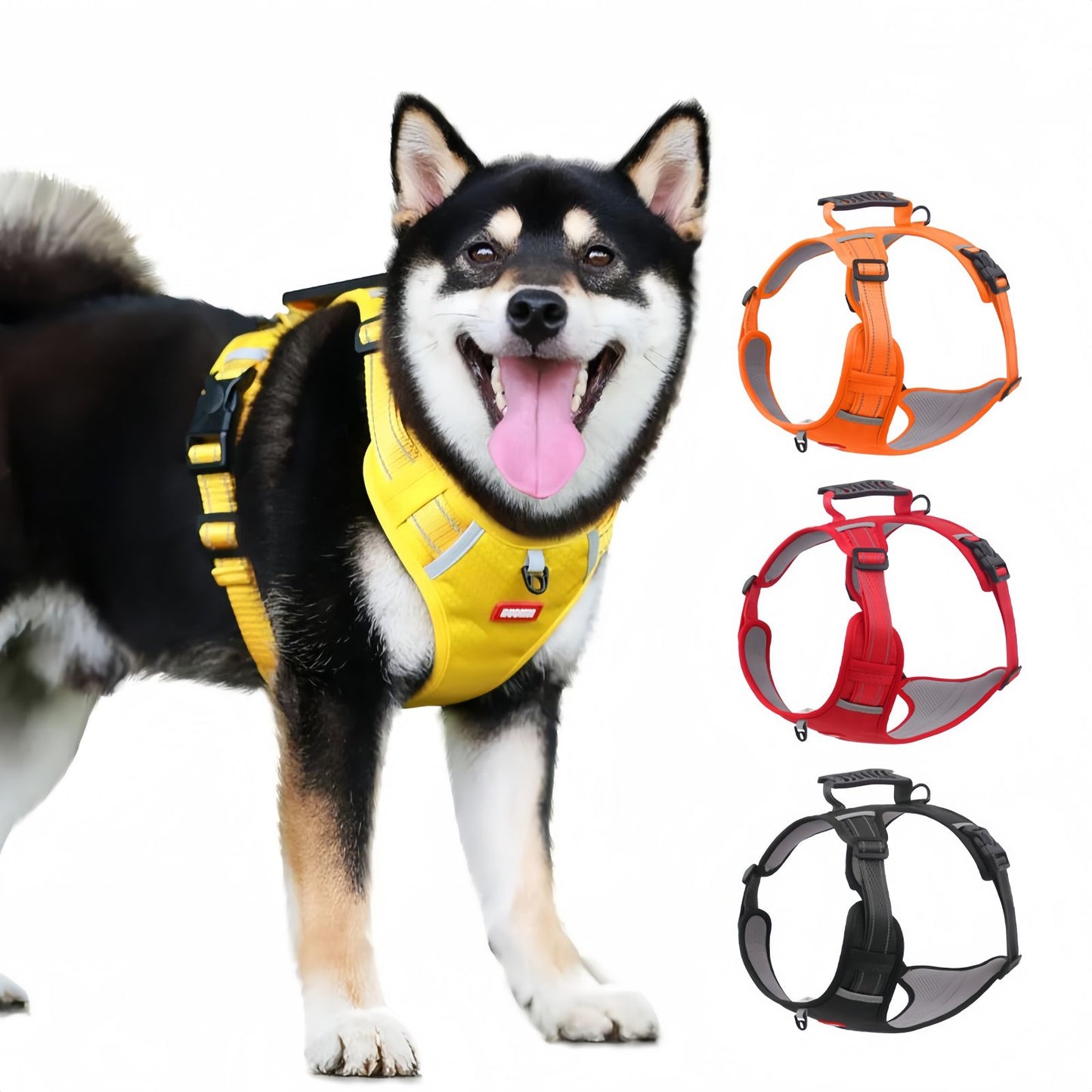 No Pull Dog Harness with Handle, Reflective Adjustable Dog Harness for Small to Medium Dogs