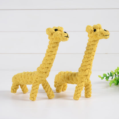 Cotton Rope Dog Toy Animal Shape, Durable Dog Chew & Teething Toy, Interactive Tug Dog Toy