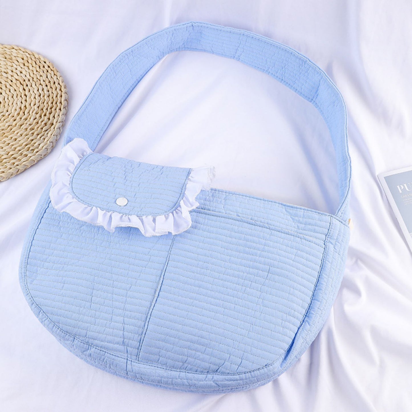 Pet Sling Carrier for Cats & Small Dogs, Hands-Free Cat Carrier Shoulder Bag for Travel & Outdoor