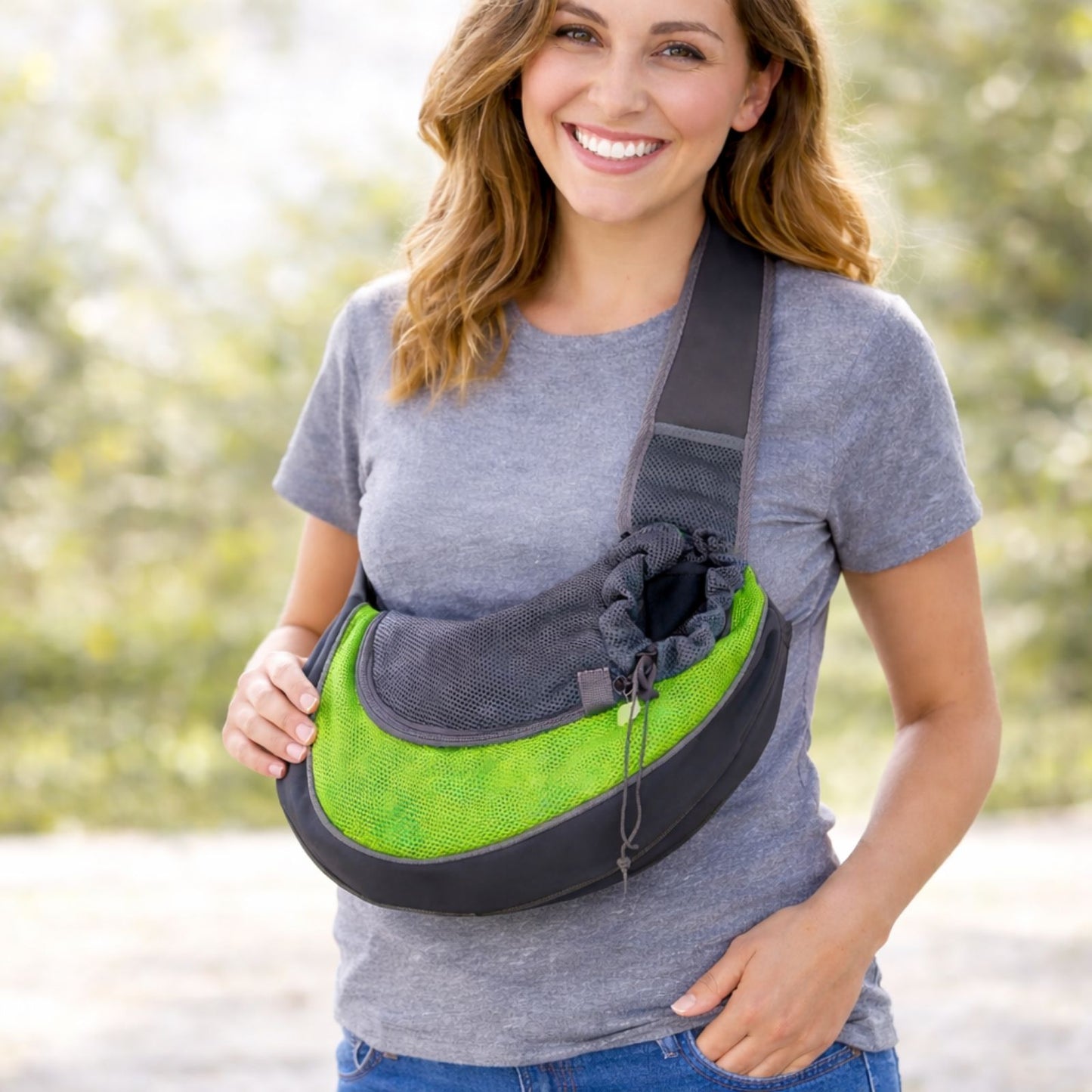 Small Dog Sling Carrier, Breathable Mesh Front Pouch Shoulder Bag for Small Dogs