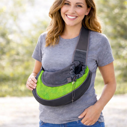 Small Dog Sling Carrier, Breathable Mesh Front Pouch Shoulder Bag for Small Dogs