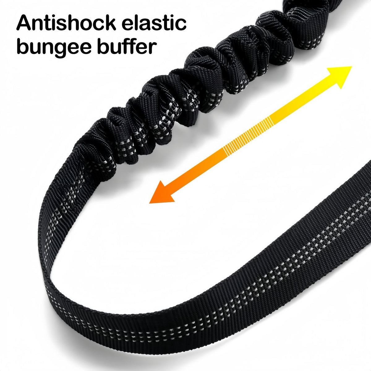 Dog Car Seat Belt with Elastic Bungee, Adjustable Safety Seat Belt for Dogs with Lockable Clip and 360° Swivel Hook
